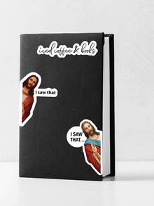 5 miếng dán hình Chúa Giê-su "Con đã thấy", miếng dán hình Chúa Giê-su ngộ nghĩnh, miếng dán "Con đã thấy", miếng dán vinyl thích hợp cho máy tính xách tay, xe hơi, bình nước, v.v. - 5 chiếc - Xem 4