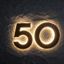 Customized Modern House Number Plate - Black House Number And Address Plate - House Number Plate