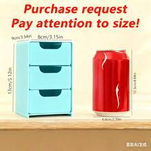 1pc Desktop Storage Box, Multi-Purpose Mini Plastic Storage Box With Drawer, Suitable For Desktop Or Wall-Mounted - Space Saving, Can Hold Cosmetics And Accessories, Handbag Shaped Design, Mixed Colors, Portable Jewelry Box Small Jewelry Box - Light Blue - View 10