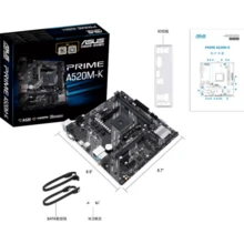 Płyta główna ASUS PRIME A520M-K, gniazdo AMD AM4, kompleksowe chłodzenie, płyta główna Micro ATX, Ethernet 1 Gb, obsługa oprogramowania, wysoka wydajność - Czarne - Zobacz 8