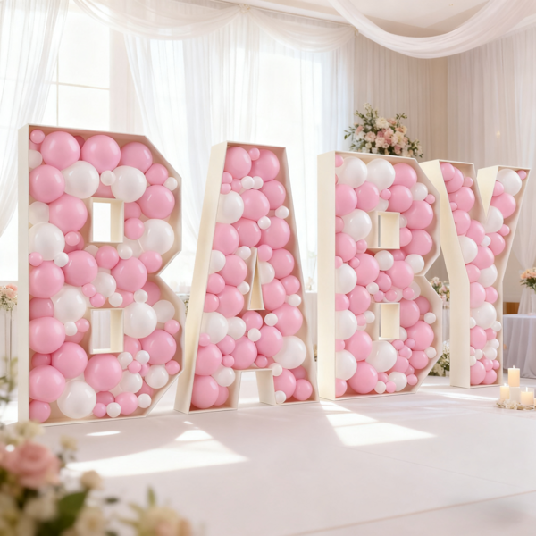 64cm Letter KT Board 3D Stereo Frame, KT Board Letter A-Z Models, Suitable For Birthday Parties, Halloween, Christmas, Anniversaries, New Year, Gender Reveals, Graduations, And Other Indoor And Outdoor Parties, Can Be Freely Combined ,Can Be Filled With Balloons Or Flowers And Other Decorations, Party Atmosphere Photo Decorations