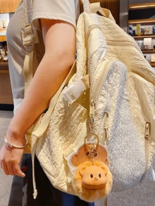 Cute Plush Bear Keychain, Fuzzy Ball, Adorable Bag Charm, Handbag/Purse Accessory, Keyring Holder, Teens/Girls/Women Gift, Daily/School/Work Use, Birthday/Valentine's/Christmas/Brides Designmaid Present, Kawaii Lover MVideo-Have, Playn,cline, Casline, Class, Class/Tual, Class Class, 21212 月 212 月 2072 月 D可能/印刷Outing/Special Occasion Accessory - 黃色 - 查看 8