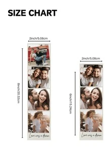 1/3/5pcs Customized Travel Fridge Magnets, Personalized Magnetic Photo Frames, Multi-Photo Collage Fridge Magnets, Travel Souvenir Photos, Panoramic Photo Fridge Magnets, Creative Rectangular Souvenirs, Couples Anniversary Gifts, Best Friend Birthday Gifts