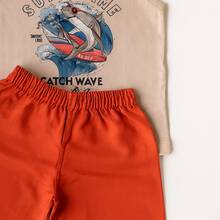 Kit 2 Peças Conjunto Verão Bebê Menino Praia