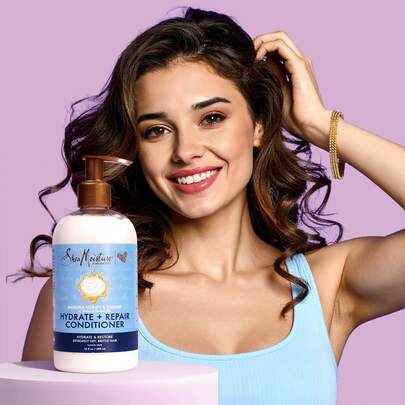 Shea Moisture Acondicionador para Rizos, Repara, Hidrata, Revitaliza Rizos Manuka Honey & Yogurt 384ml