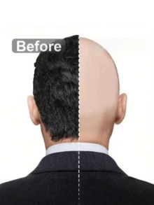 1个可重复使用的橡胶光头套/搞笑假发 万圣节派对道具 喜剧电影 角色扮演 活动派对用品 乳胶假发帽 - 彩色 - 查看 3