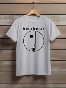 Bauhaus Rock Band T-Shirt, International Band, Unisex Shirt/Blouse, Men's/Women's, 100% Cotton, Premium Top, Streetwear, New Release, Immediate Shipping, Various Colors!! Plus Size - 白色 - 查看 1