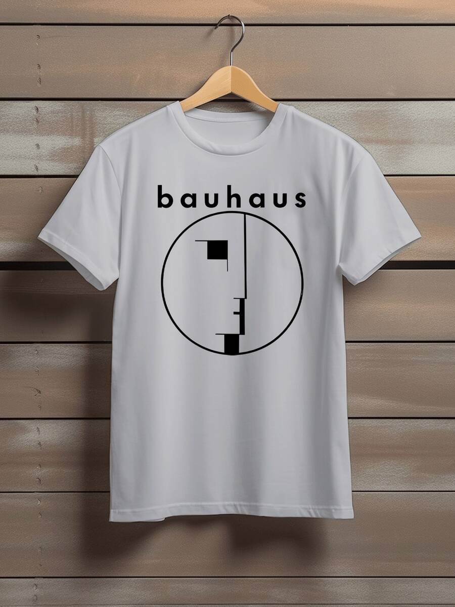 Bauhaus Rock Band T-Shirt, International Band, Unisex Shirt/Blouse, Men's/Women's, 100% Cotton, Premium Top, Streetwear, New Release, Immediate Shipping, Various Colors!! Plus Size - 白色 - 查看 1