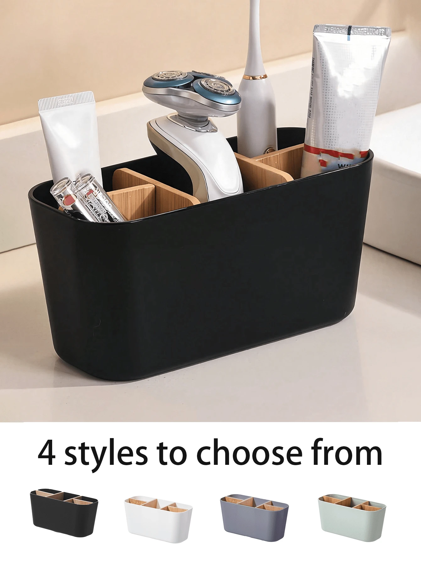 Desktop Compartment Storage Box, Desk Organizer,Coffee Table,No Assembly Required, Simple In Appearance, Versatile, And Practical, Maximizing Space,Classification And Orderly Storage,Quickly Find What You Need, Easy To Place And Take. For Office Or School Use.Ideal Gift For Family And Friends, Christmas And New Year Gifts - Multicolor - View 1