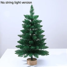 1个迷你植绒圣诞树装饰品，桌面摆件，电池供电LED植绒树，材质为精选植绒粉，实木底座，暖色调氛围灯，节日礼物，圣诞礼物，新年礼物，家居装饰，圣诞装饰品，房间装饰，冬季圣诞装饰品，家居圣诞礼物，圣诞装饰品 - 彩色 - 查看 15