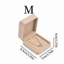 1pc Jewelry Box For Bracelet, Ring, Pendant, Earrings, Necklace, Velvet Jewelry Organizer Box, Suitable For Home And Travel, Valentine's Day And Back To School Gift - White - View 11