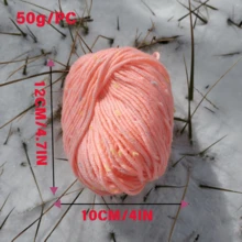 CHEONET-圣诞手工编织毛线，结节状DIY毛线，适用于毛衣、围巾、帽子等DIY手工，50克/包，多种颜色可选