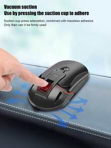 车载手机支架，仪表盘吸盘式多功能通用车载鼠标式创意手机导航支架，可折叠迷你车载仪表盘固定支架，360°旋转手机支架 - 彩色 - 查看 6