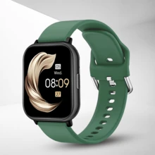 1 件男女通用舒适硅胶表带智能手表，升级版配备无线通话、计步器、卡路里计数器、运动追踪、多种运动模式、远程摄像头、音乐控制、闹钟、通知、180mAh 锂离子电池、1.83 英寸全屏触摸显示屏，兼容 Android 和 IOS，适合作为节日礼物