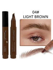 [Dual-Effect Eyebrow Pencil] Multi-Prong Brush Head Outlines Each Brow Hair Precisely, Simultaneously Fills In Hairline, Waterproof And Smudge-Proof. Realistic Hair Flow Technology Blends Naturally, Easy For Beginners, Dual-Ended Design Saves Time, 24-Hour Long-Lasting. Ideal Holiday Gift, Helps Unlock Flawless Makeup.