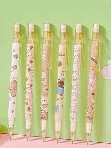 Creative Automatic Peach Shaped Mechanical Pencil, High-Stylish Student Pencil For Campus Study, Perfect For Back To School, Birthday Gift, And Reward - Multicolor - View 15