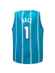 1 pieza Camiseta de baloncesto de talla grande #1 de color lavanda, de corte holgado con bordado de letras en inglés Charlotte, cuello redondo sin mangas, adecuada para baloncesto, deportes, correr, entrenamiento, regalos para hombres - Celeste - Ver 3