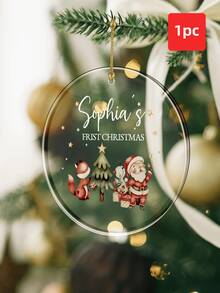 1-2 قطعة من الزينة المخصصة لعيد الميلاد، قابلة للتخصيص بالأسماء، قلادات أكريليك، مثالية للتعليق على أشجار عيد الميلاد، تتميز بتصاميم سانتا كلوز أو شجرة عيد الميلاد. مناسبة للديكور الخارجي والداخلي وحفلات الأعياد. ملونة وجميلة وشفافة، هذه الزينات الدافئة والجذابة تشكل هدايا مخصصة مثالية للآباء والأمهات والأبناء والبنات والأصدقاء والزملاء، مثالية لعيد الميلاد