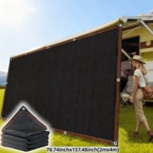 Red de sombra de toldo de autocaravana de alta densidad y actualizada, con opciones de multicolor, protección UV, toldo duradero adecuado para viajes en autocaravana, picnic y piscina