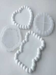 1Bubble Tray Coaster Silicone Molds - DIY Candle Making Supplies - Irregular Shape - Material: Silicone, Bubble Tray Coaster Mold, DIY Gypsum Epoxy Mold For Storage Tray & Coaster Making, Suitable For Home Decoration, Holiday Gifts - Multicolor - View 4