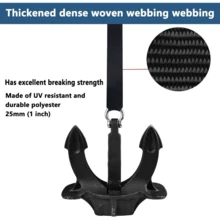 Two Hooks Adjustable Bi Boat Top Straps,23"~60" Marine Awning Webbing Straps, Pack Of 2 - White - View 4