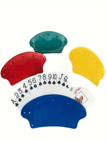 1pc High Quality Playing Card Holder, Elderly, Poker Party, Family Card Game Night - Plastic Hands-Free Canasta Card Holder, Christmas, Thanksgiving Gift - Multicolor - View 12