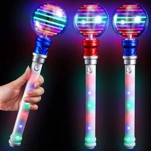 1個 LED 手持旋轉造型燈 LED 閃爍燈 彩色魔杖 旋轉魔球棒 聖誕生日派對用品 隨機顏色 - 彩色 - 查看 5
