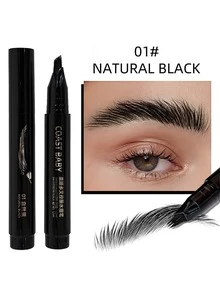 [Dual-Effect Eyebrow Pencil] Multi-Prong Brush Head Outlines Each Brow Hair Precisely, Simultaneously Fills In Hairline, Waterproof And Smudge-Proof. Realistic Hair Flow Technology Blends Naturally, Easy For Beginners, Dual-Ended Design Saves Time, 24-Hour Long-Lasting. Ideal Holiday Gift, Helps Unlock Flawless Makeup.