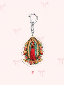 1/7 chiếc Móc khóa Công giáo cổ điển của Đức Mẹ Guadalupe, Móc khóa Đức Mẹ Đồng Trinh Mexico làm phụ kiện, Mặt dây chuyền túi xách, Móc khóa, Trang sức, Quà tặng cho người hâm mộ - Nhiều màu - Xem 17