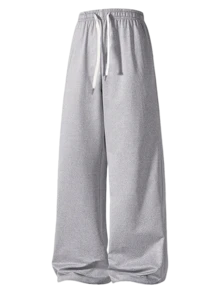 Women's Straight Leg Casual Sweatpants, Fashionable Minimalist Elastic Waist With Side Pockets, Suitable For Outdoor & Daily Wear - Multicolor - View 5