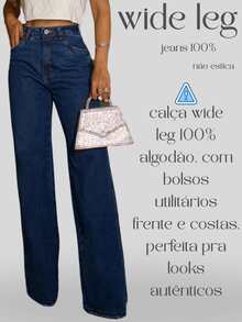 Stylish Women's Wide-Leg Jeans, Long Length, In Non-Stretch Denim, For Casual Comfort And An Authentic Look. - 中等水洗藍 - 查看 1