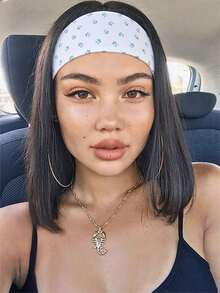 1/3/4 件装时尚印花发带，女士款，弹性防滑软布发带，Y2K 风格发饰，返校季礼物，送给女孩的生日礼物，圣诞节礼物，送给妻子、姐妹、朋友的礼物。秋冬季度假装扮发带，女士优雅围巾。 - 彩色 - 查看 7