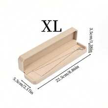 1pc Jewelry Box For Bracelet, Ring, Pendant, Earrings, Necklace, Velvet Jewelry Organizer Box, Suitable For Home And Travel, Valentine's Day And Back To School Gift - White - View 10