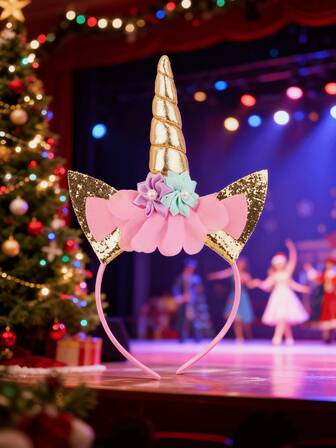 Kids Party Performance Props - Colorful Butterfly Wings, Fairy Wings, Angel Wings, Unicorn Horn Headband, Cosplay Costume Christmas Show Props