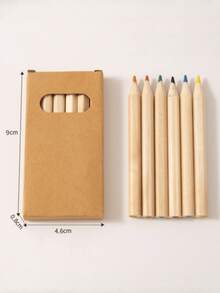 [5/10/15/20 Set] Mini Colored Pencils 8.89cm, Portable Short Thick 6 Different Colors, Pre-Sharpened Colored Pencils For Drawing, Classroom & School Supplies - Multicolor - View 2