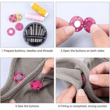 6/12 对磁性缝纫按扣，隐形磁性按扣，适用于口袋、缝纫、工艺品、手提包、服装、DIY 项目 - 彩色 - 查看 11