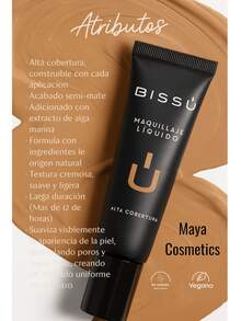 Maquillaje Liquido Alta Cobertura Bissu - 04 Latte Doble - Ver 3