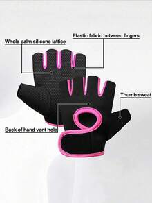 1 Pair Of Fitness Breathable Sports Men's And Women's Basketball Dumbbell Weightlifting Training Gloves, Horizontal Bar Cycling Half Finger Wrist Guard Half Finger Anti Slip Sports Gloves, Women's Fitness Gloves Gym Accessories, Sport, Gym, Home Exercise, Women's Gym Gloves, Gym Gloves, Men's Gym Gloves