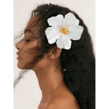 6pcs Hawaiian Flower Hair Clips Women Plumeria Hibiscus Flower Hair Clips Fashion Artificial Flower Hair Clips, Summer Holiday Beach Party Hair Accessories, Bohemian Style Fabric Hair Clips Set, Elegant Women Hair Clips, Summer Women Hair Accessories, Good For Girls Gifts, Valentine's Day Gift Value Set ,Flat Claw Clip, Hair Slide, Hair Claws, School Stuff - 彩色 - 查看 13