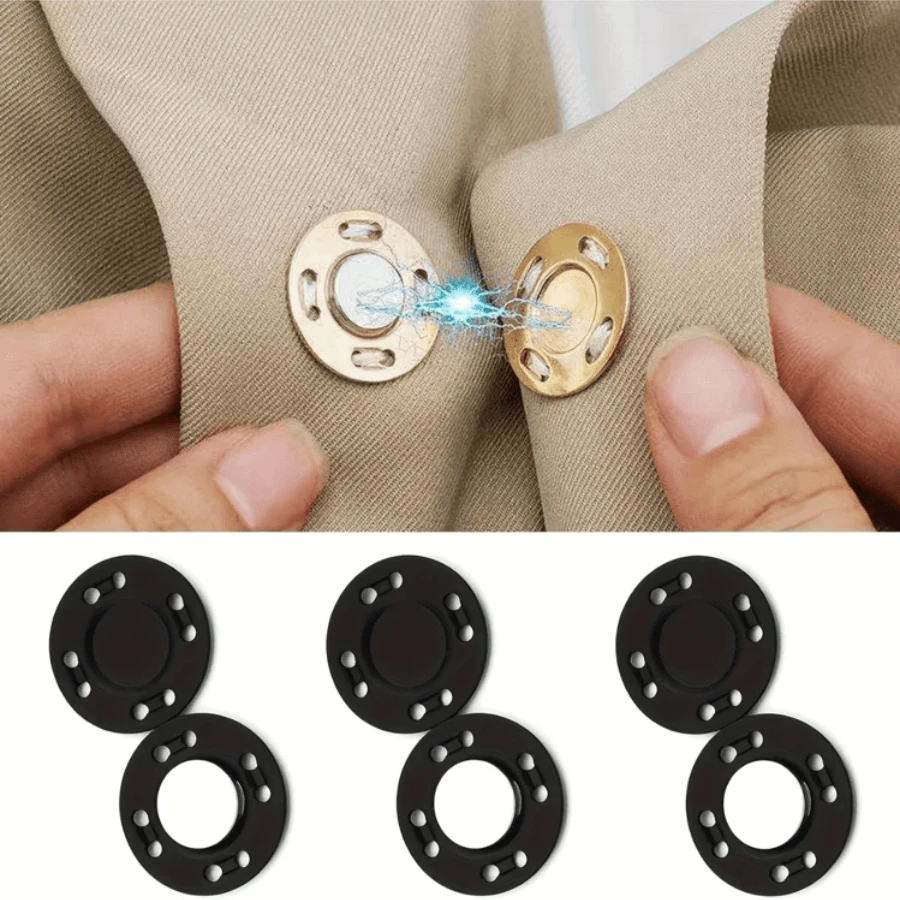 6/12 对磁性缝纫按扣，隐形磁性按扣，适用于口袋、缝纫、工艺品、手提包、服装、DIY 项目