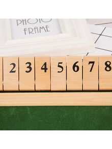 1pc Wooden Drinking Game Flipping Number Tiles, For Party Entertainment - Multicolor - View 5