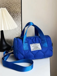 Korean-Style Quilted Handbag - Nylon, Casual, Lightweight Crossbody Bag For Outdoor & Commuting, Versatile Shoulder Bag,