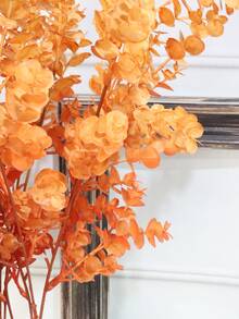 1片/3片装，53.5厘米塑料人造桉树叶，6种颜色可选，适用于家居装饰、婚礼、派对、节日装饰 - 橘色 - 查看 6