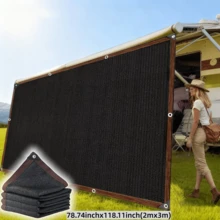 Red de sombra de toldo de autocaravana de alta densidad y actualizada, con opciones de multicolor, protección UV, toldo duradero adecuado para viajes en autocaravana, picnic y piscina - Multicolor - Ver 10