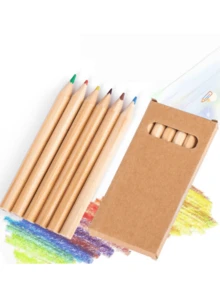 [5/10/15/20 Set] Mini Colored Pencils 8.89cm, Portable Short Thick 6 Different Colors, Pre-Sharpened Colored Pencils For Drawing, Classroom & School Supplies - Multicolor - View 5