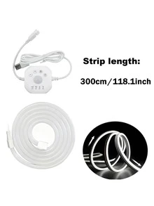 运动传感器霓虹灯带暖色/白色霓虹灯柔性条 | USB 供电 LED 灯 1-5 米长,用于花园、楼梯、走廊、卧室装饰的室内/室外照明 - 多色 - 查看 13