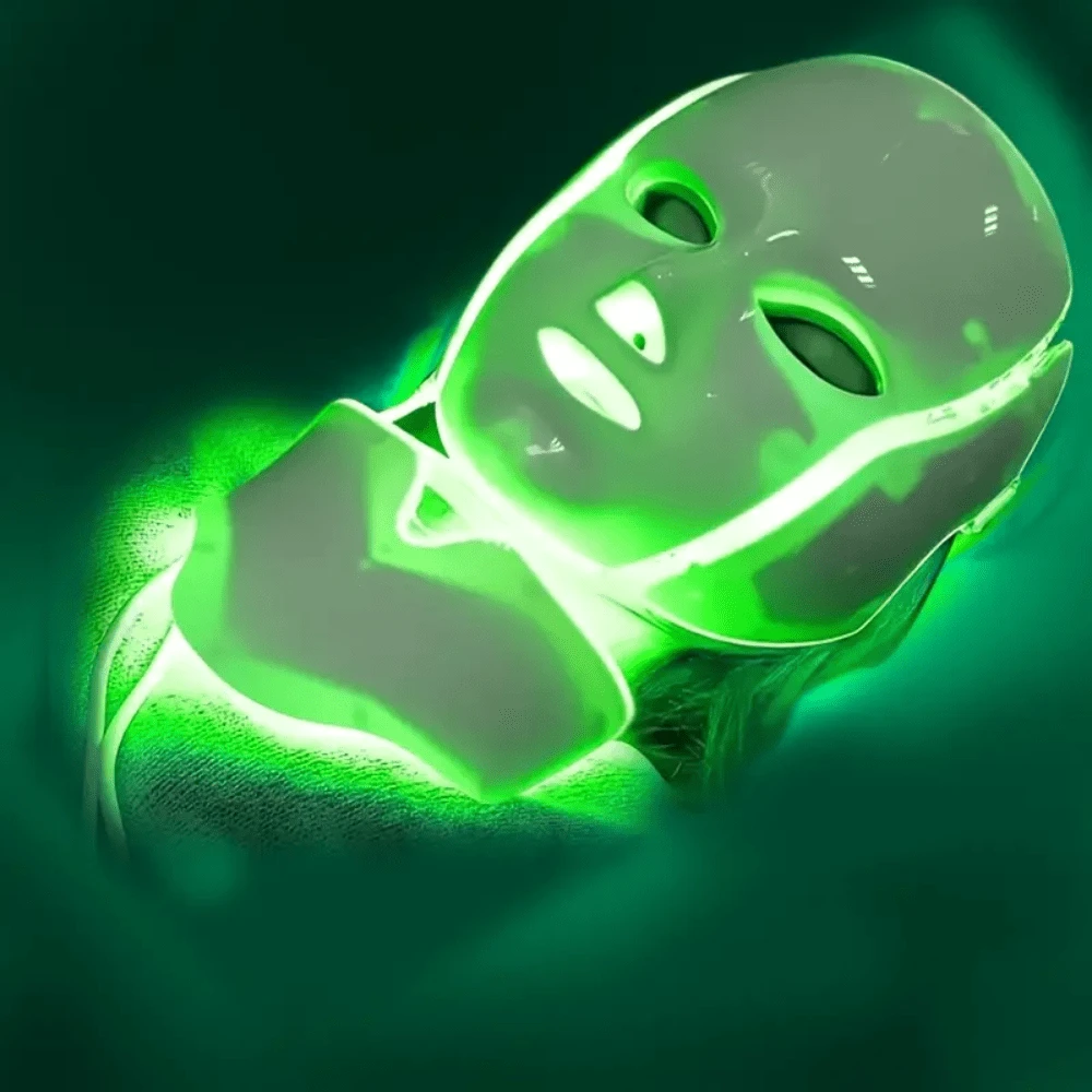 Facial Red Light Therapy, 7-Color LED Mask, 630nm Near-Infrared, Red Light Therapy Mask Skin Care Device, Facial Skin Care Tool - 彩色 - 查看 1