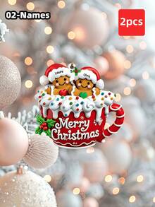 1-2pcs Customizable Name Christmas Ornaments, Custom Acrylic Pendants ...