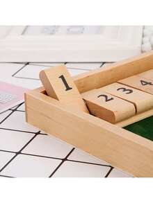 1pc Wooden Drinking Game Flipping Number Tiles, For Party Entertainment - Multicolor - View 4