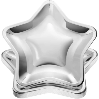 Thick Star Shaped Paper Plates Disposable Party Plate Pentagram Dinnerware Decorations For Graduation Independence Day Wedding Birthday Baby Shower 7inch